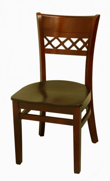 Classic Restaurant Wood Chair, Mahogany Frame WC230