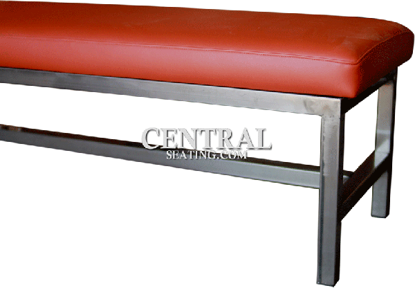 Welded Metal Reception Waiting Bench with Cushion Seat BW304