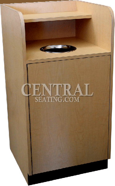 Custom Laminated Trash Receptacle with Protective Side Walls CT220