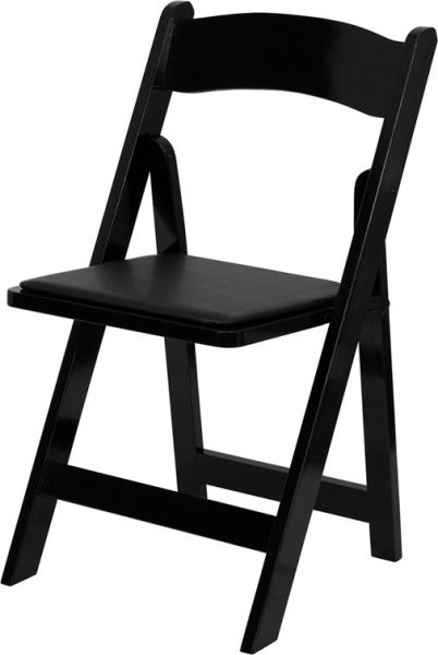 Black Wood Folding Chair WFC60-B