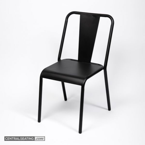 T37 Industrial-Style Aluminum Dining Chair 
