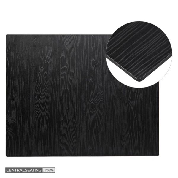 Durable Indoor/Outdoor Table Top – Commercial Grade, Minimalist Profile, Realistic Oak Wood Grain Finish
