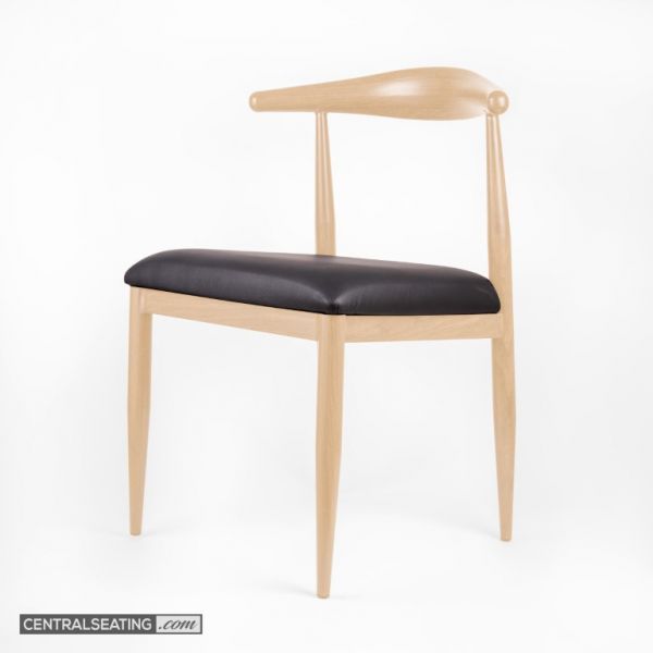 Natural Steel Elbow Metal Dining Chair - SC155N