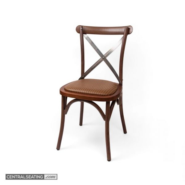 Elevate your restaurant's charm with our Rustic Farmhouse Dining Chair. Classic style, commercial durability
