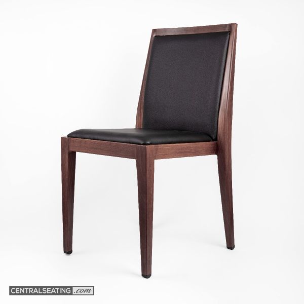 Contract Grade Modern Stack Dining Chair in Walnut Color SC955W