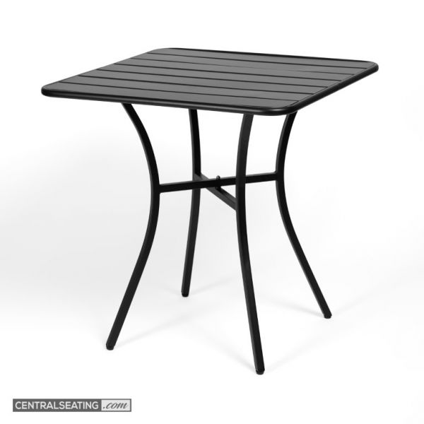 Semi-Gloss Black Aluminum Table – Perfect for Outdoor Dining