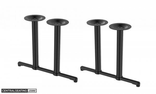 30 in wide double column set of 2 t bases for restaurant tables 