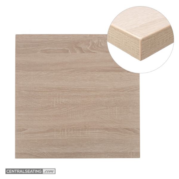 Grey Color Laminated Table Top with Wood Grain - TLT53G