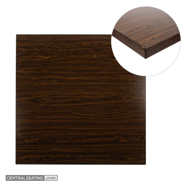 Walnut Color Laminated Table Top with Wood Grain - TLT53W