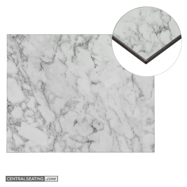 SEVERIN Compact Outdoor Table Top,  Marble Carrara TPMC
