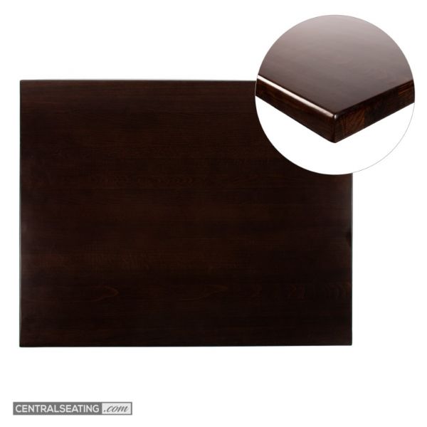 Solid Beechwood Table Top, Walnut Finish with UV Protection - TWUV-W