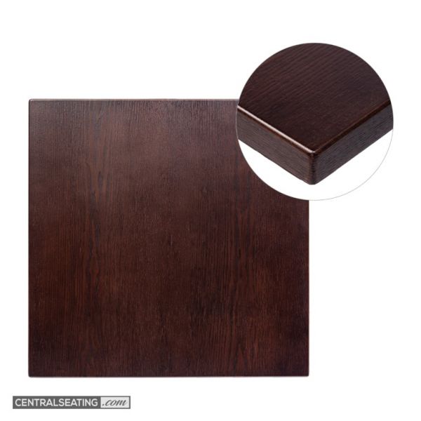 Elegant Oak Veneer Restaurant Table Top with Natural Grain Finish