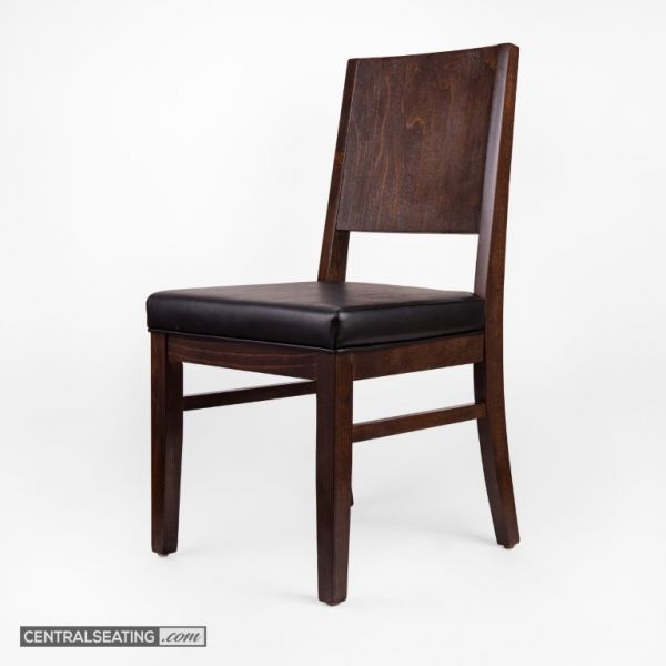 Wood Back Beechwood Restaurant Chair, Walnut Finish WC133