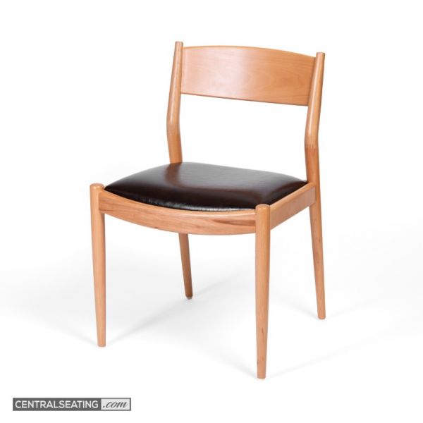 Mid-Century Modern Swedish-Inspired Beechwood Restaurant Chair