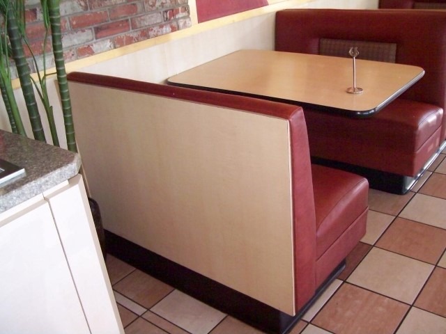 l shaped diner booth