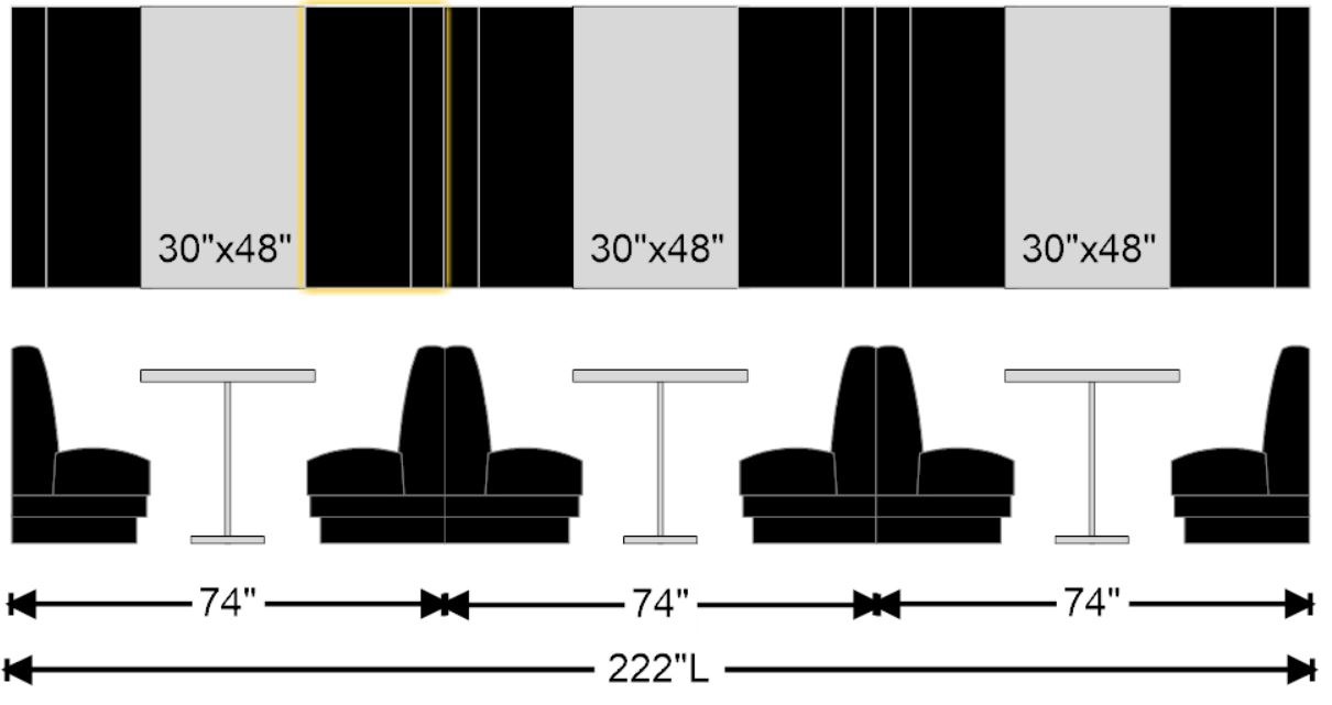 What is a Single and Double Restaurant Booth?