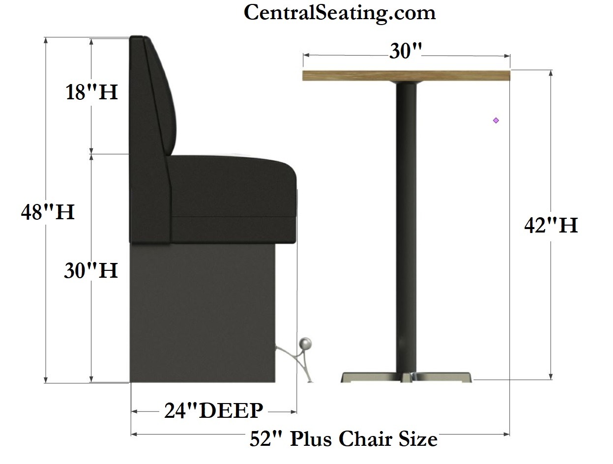 counter height banquette bench