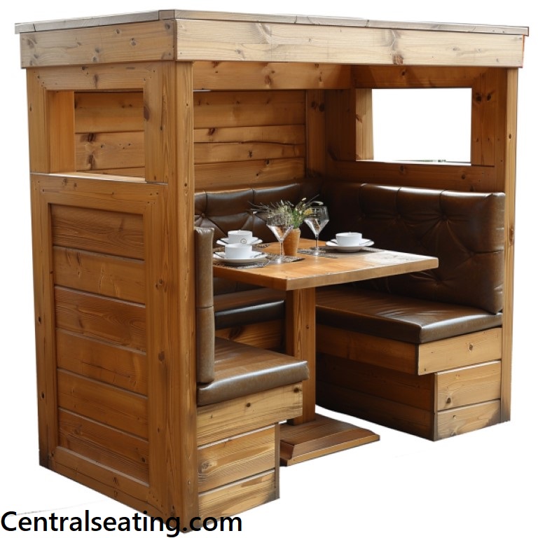 pine wood restaurant booth