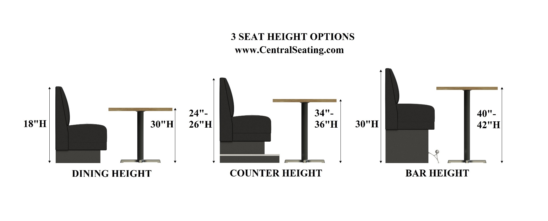 Enclosed Restaurant Booth Seating Dimensions